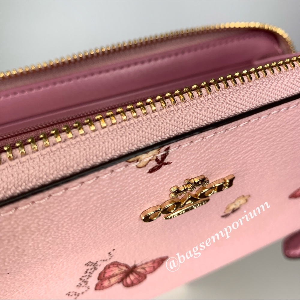Coach Butterfly Large Accordion Zip Wallet - Picture 8 of 11
